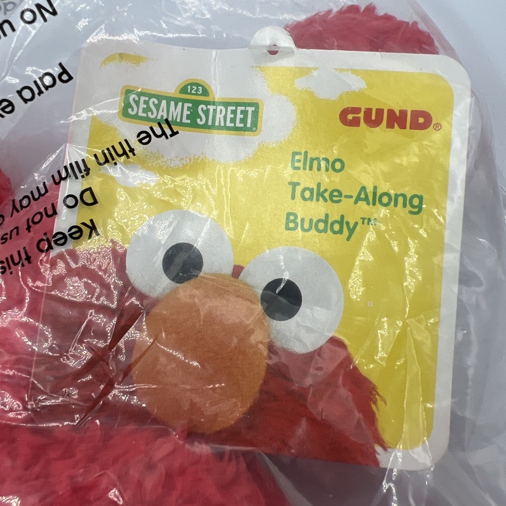 Sesame Street Take Along‎ Elmo Soft Toy Plush 13" New With Tags And In Bag - Picture 3 of 11